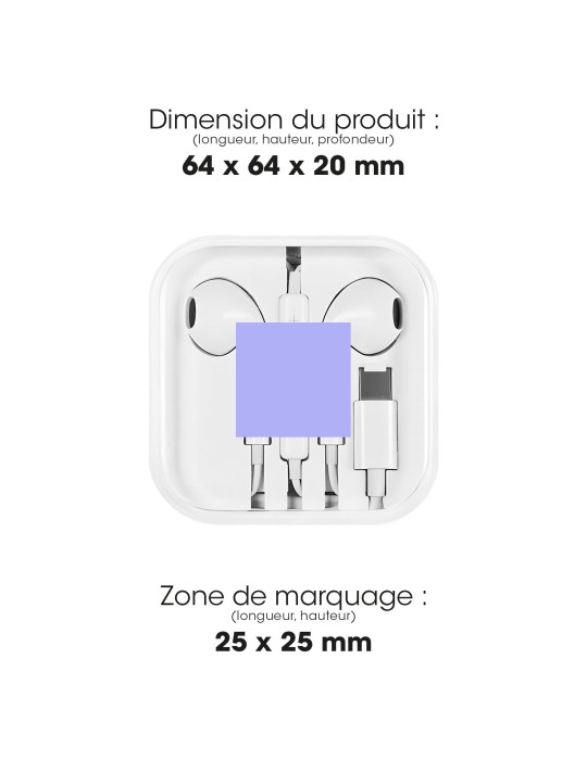 Écouteurs filaires USB-C Oto avec micro personnalisés