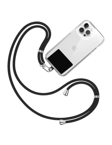 RINKU - LANIERE TOUR DE COU SMARTPHONE UNIVERSELLE NOIR