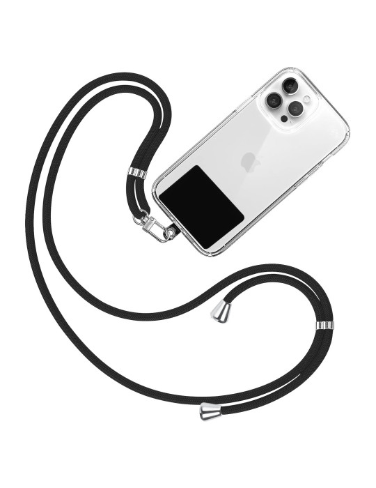 RINKU - LANIERE TOUR DE COU SMARTPHONE UNIVERSELLE NOIR