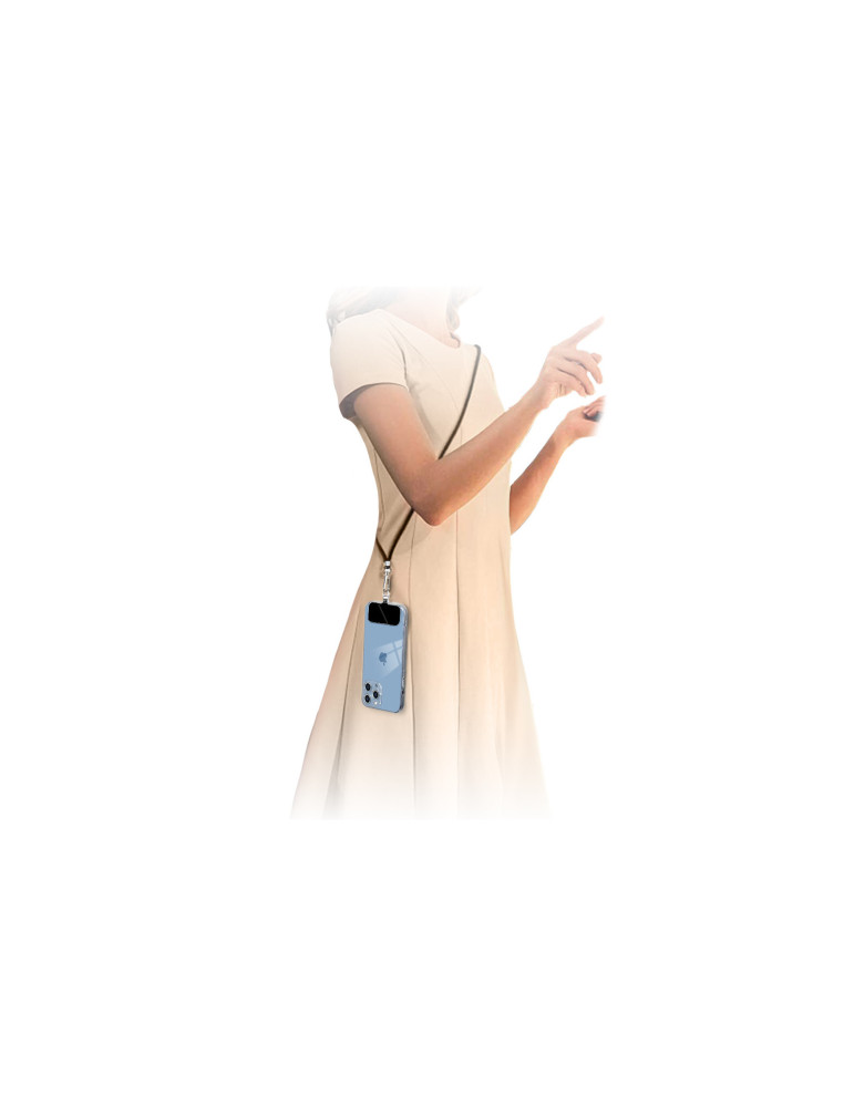 RINKU - LANIERE TOUR DE COU SMARTPHONE UNIVERSELLE NOIR
