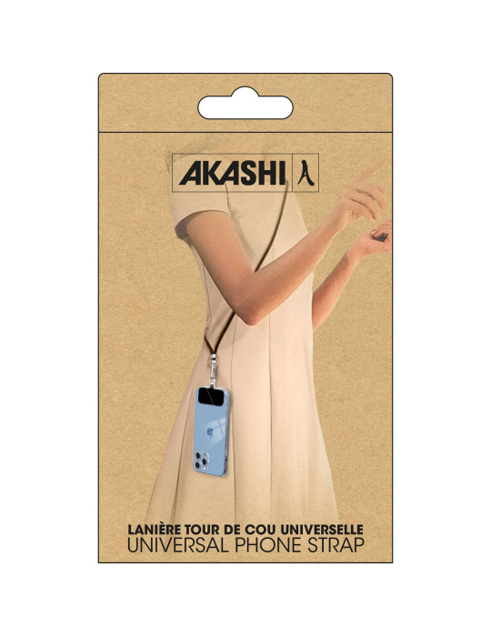 RINKU - LANIERE TOUR DE COU SMARTPHONE UNIVERSELLE NOIR