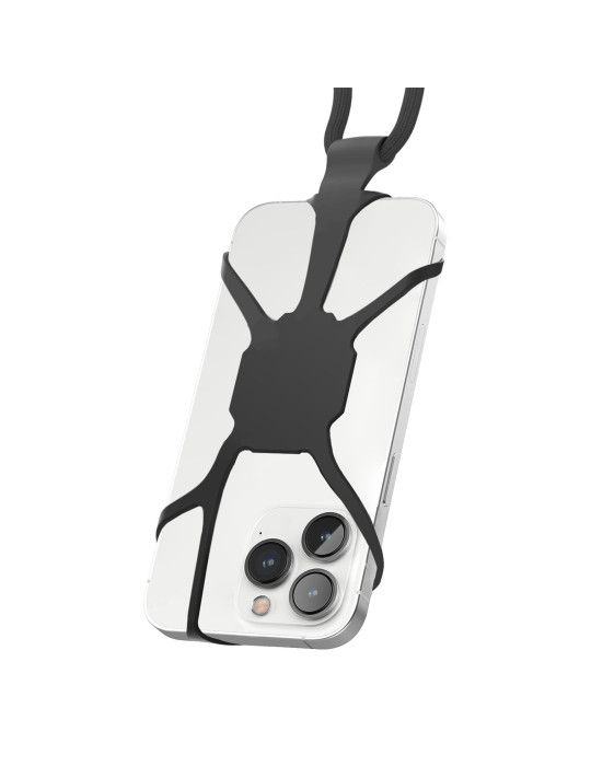KUMO - LANIERE TOUR DE COU SMARTPHONE UNIVERSELLE NOIR