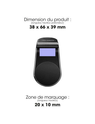 Support téléphone voiture Torochi en aluminium aimanté 2