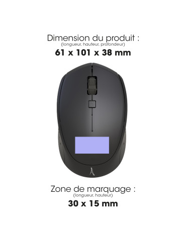 Souris sans fil Chuzumo USB-A et USB-C personnalisée 2