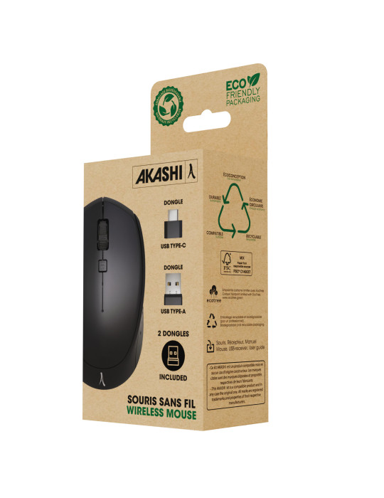 Souris sans fil Chuzumo USB-A et USB-C personnalisée