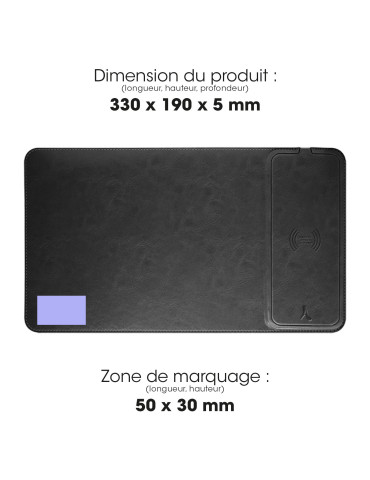 Tapis de souris Nezumi avec chargeur induction 5 W – noir 2