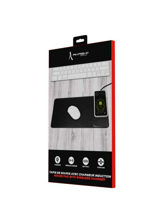 Tapis de souris Nezumi avec chargeur induction 5 W – noir