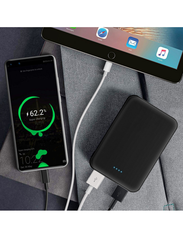 Batterie externe Gomu 10 000 mAh personnalisable – noire