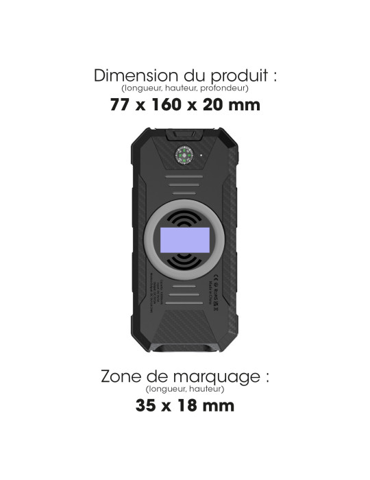 Batterie solaire Taiyo 10 000 mAh anti-chocs personnalisée