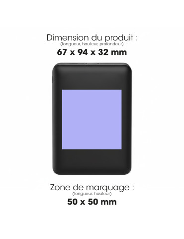 Batterie Jindai 20 000 mAh charge rapide personnalisable 2