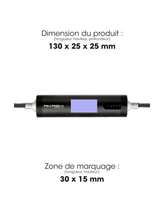 Câble USB 3 en 1 avec batterie de secours 2600 mAh