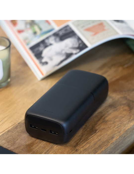 Batterie de secours Neto 30 000 mAh personnalisable – noire