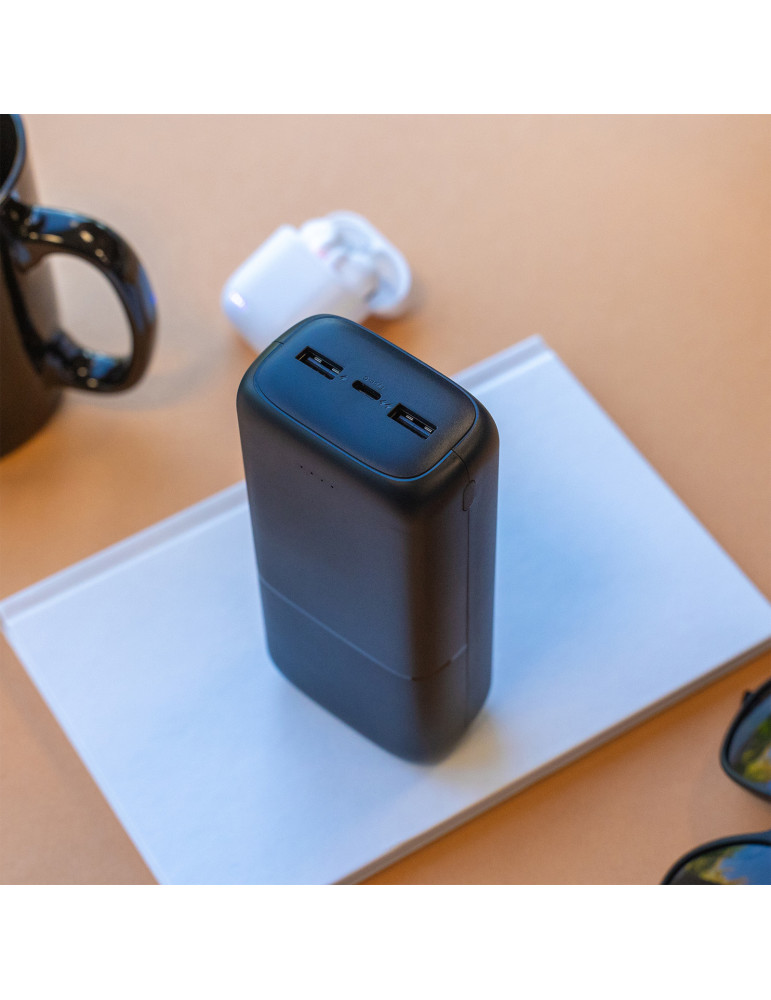 Batterie de secours Neto 30 000 mAh personnalisable – noire