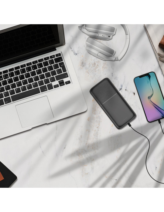 Batterie de secours Neto 30 000 mAh personnalisable – noire