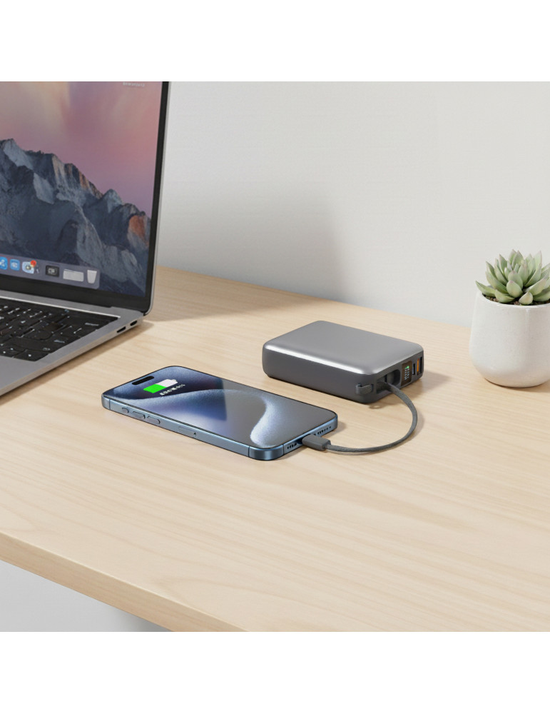 Batterie KURO 20 000 mAh avec câbles USB-C et Lightning