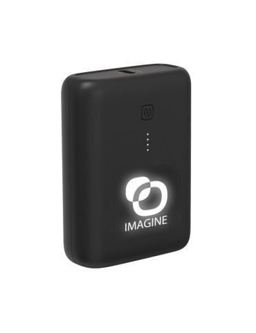 Batterie Raito 10 000 mAh avec logo rétroéclairé – noir
