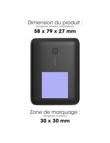 Batterie Raito 10 000 mAh avec logo rétroéclairé – noir 2