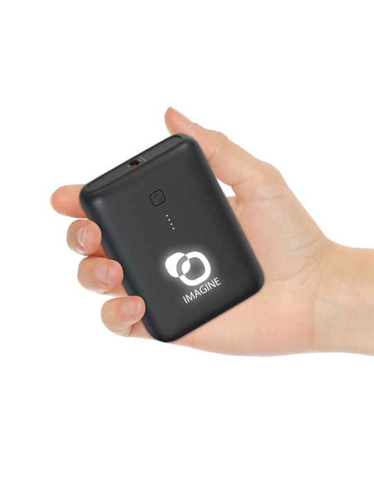 Batterie Raito 10 000 mAh avec logo rétroéclairé – noir