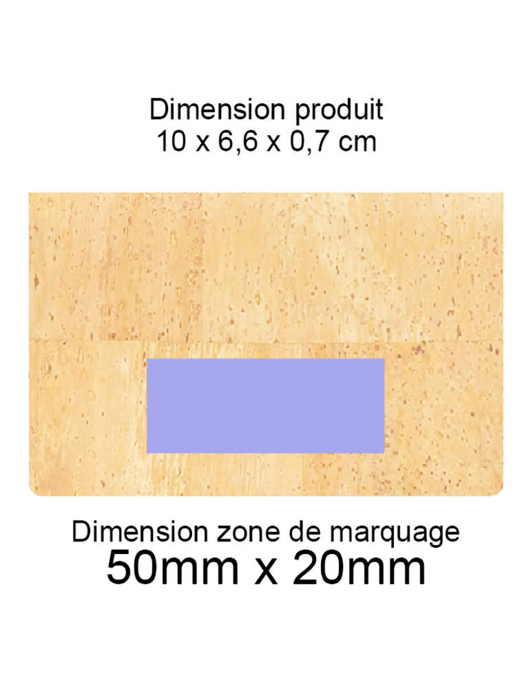 Porte-cartes folio en liège personnalisable