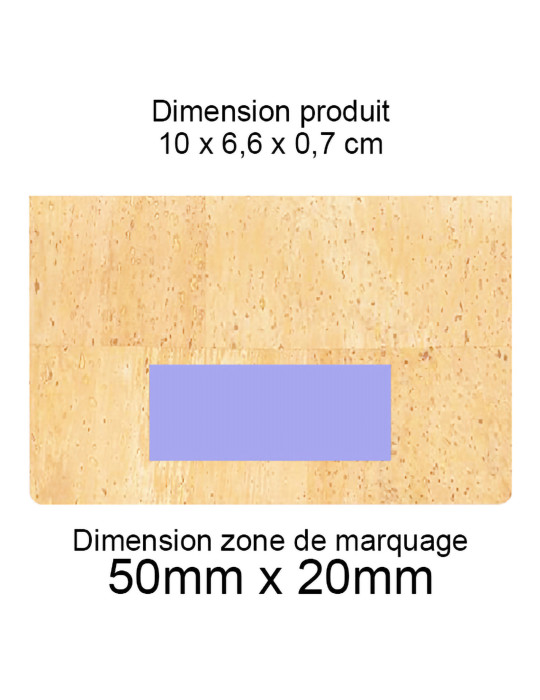 Porte-cartes folio en liège personnalisable