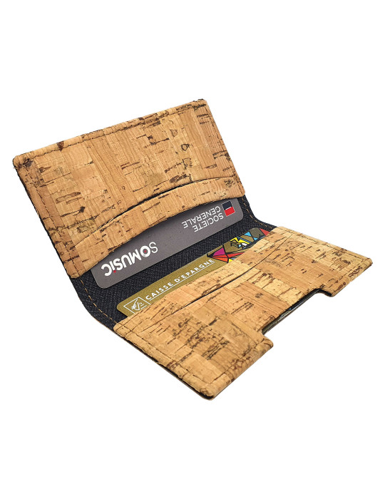Porte-cartes folio en liège personnalisable