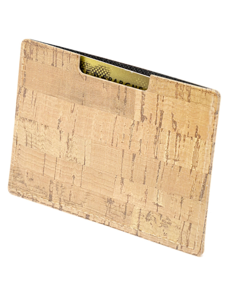 Porte-cartes simple personnalisable en liège naturel