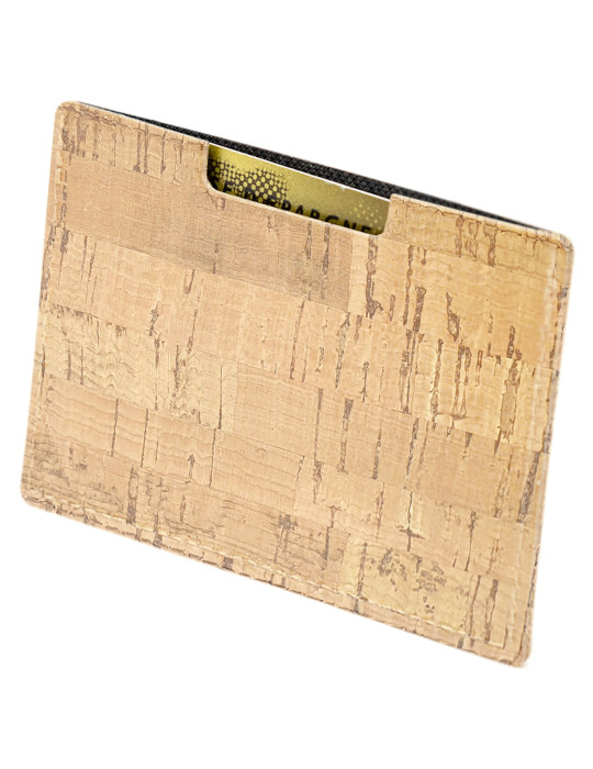 Porte-cartes simple personnalisable en liège naturel