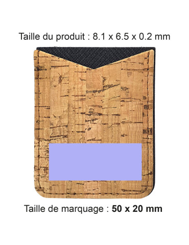 Porte-cartes smartphone en liège personnalisable 2