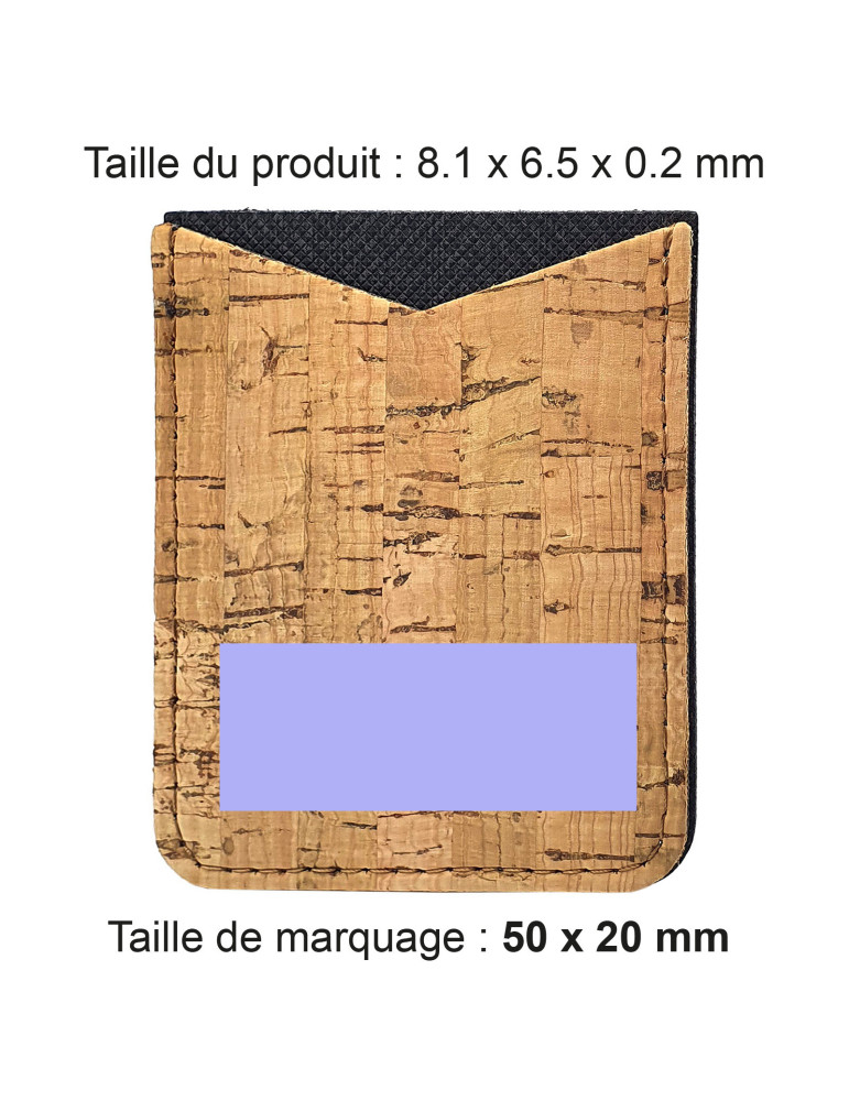 Porte-cartes smartphone en liège personnalisable
