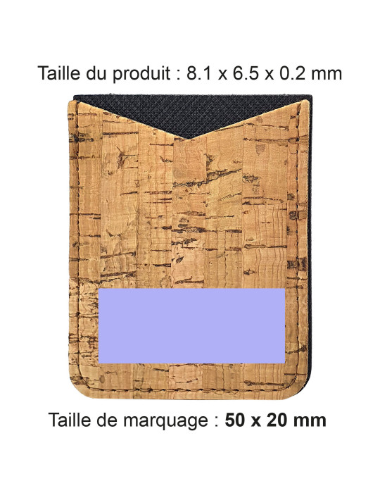 Porte-cartes smartphone en liège personnalisable