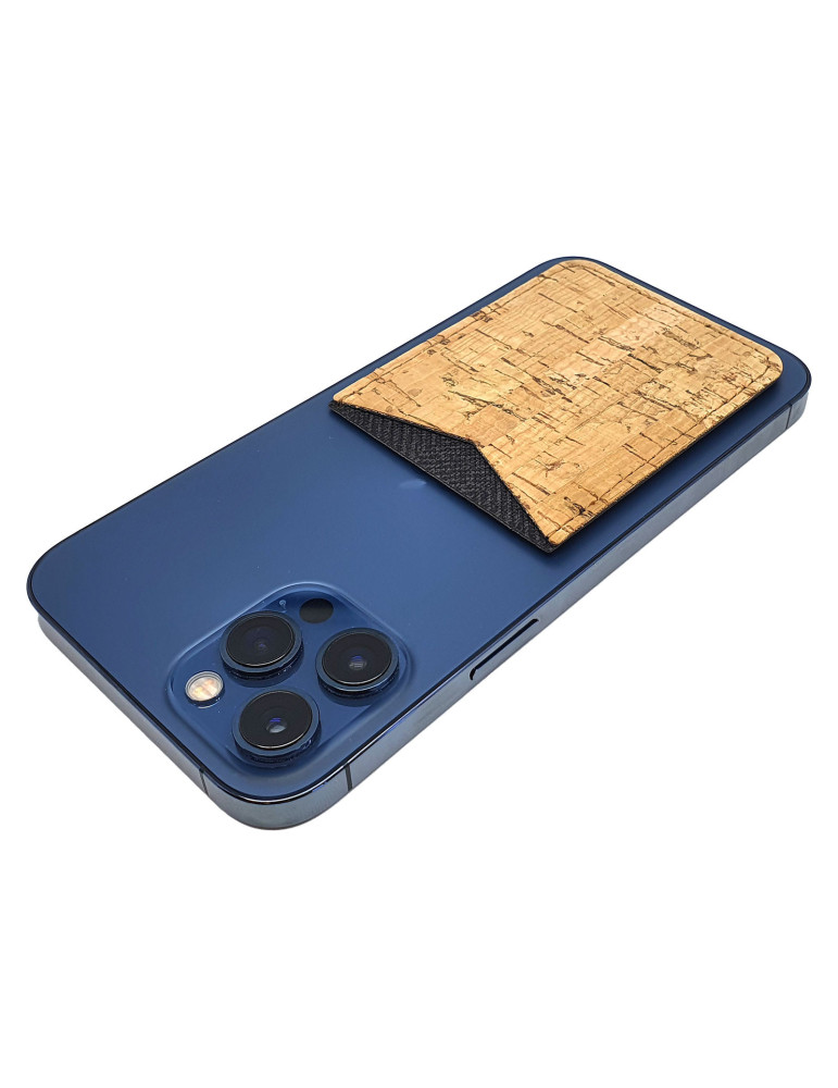 Porte-cartes smartphone en liège personnalisable
