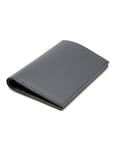 Portefeuille vertical en cuir recyclé personnalisé – gris