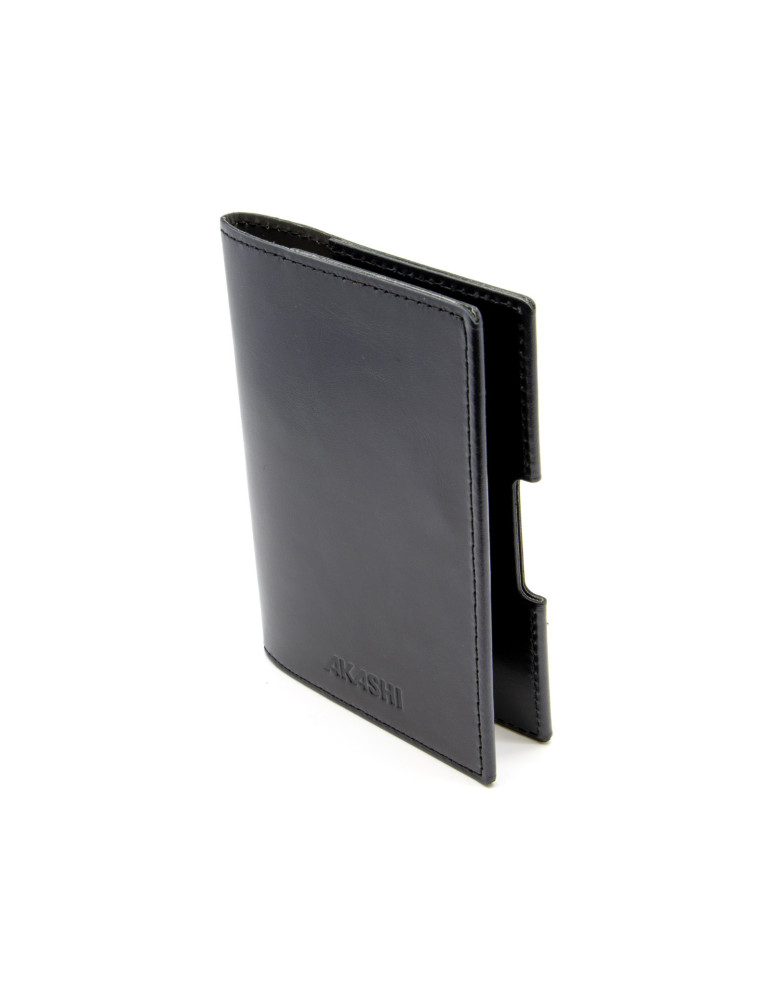 Porte-passeport et étui voiture en cuir noir