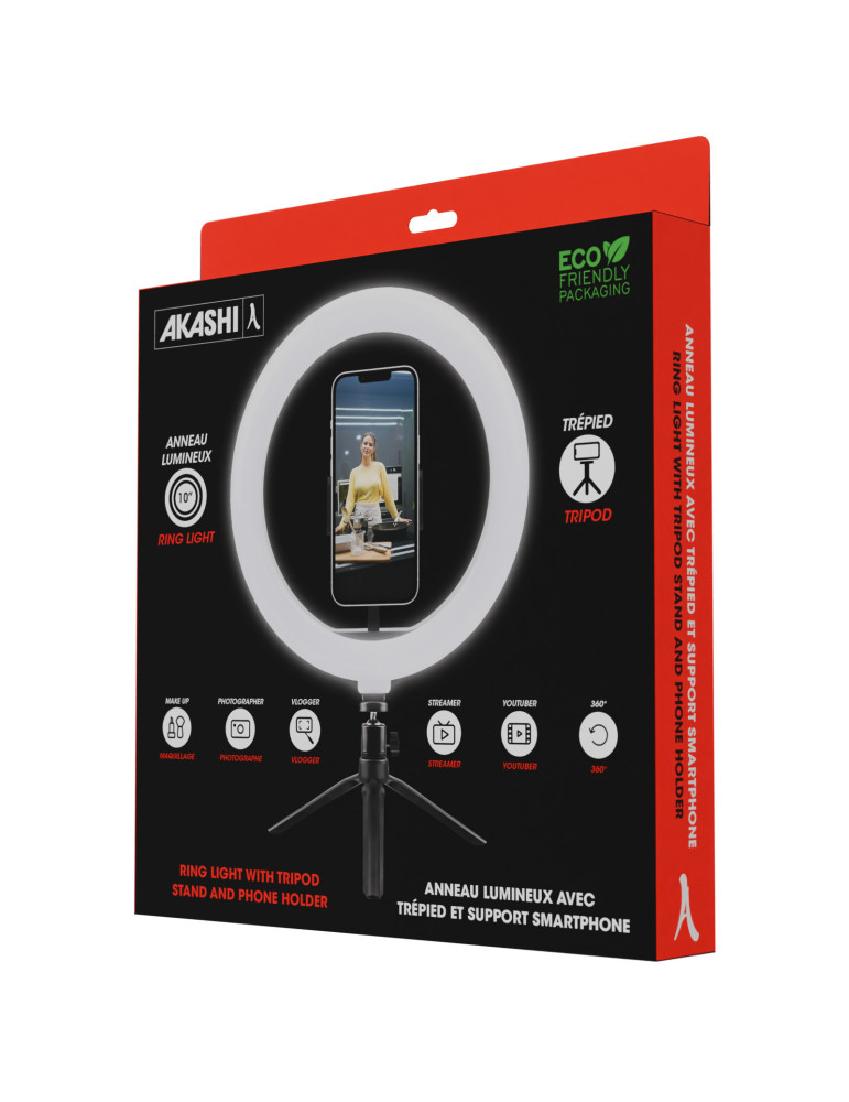 Anneau lumineux Yungo avec trépied et support smartphone