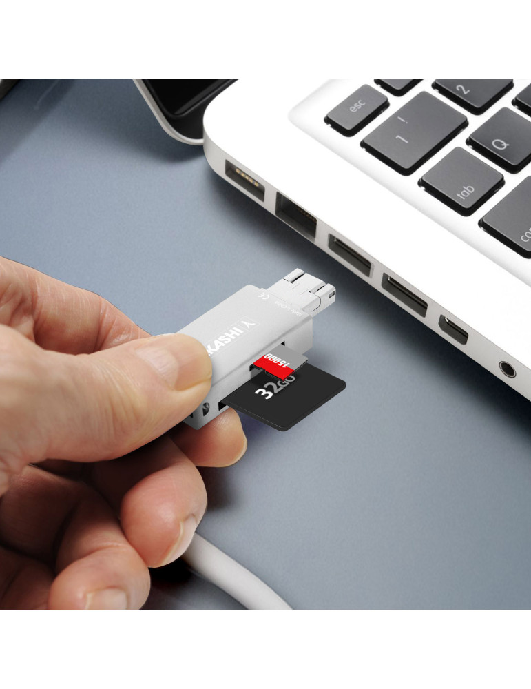 Lecteur de cartes SD et microSD Kagi 3 en 1 USB