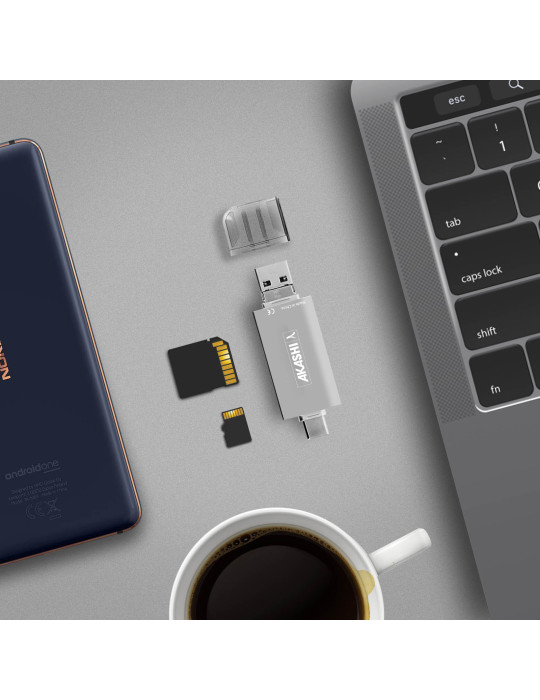 Lecteur de cartes SD et microSD Kagi 3 en 1 USB