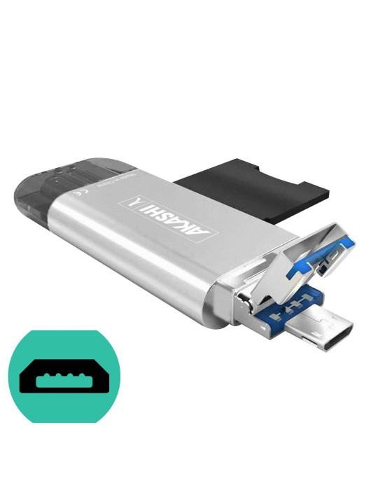 Lecteur de cartes SD et microSD Kagi 3 en 1 USB