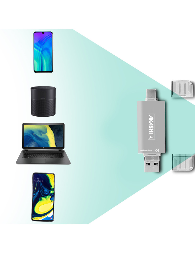 Lecteur de cartes SD et microSD Kagi 3 en 1 USB