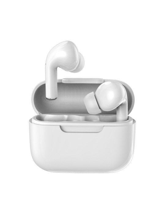 Écouteurs Bluetooth Kodai avec micro personnalisables – blanc