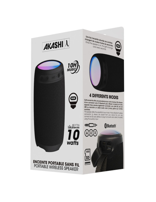 Enceinte Bluetooth Nishin 10 W personnalisable – noire