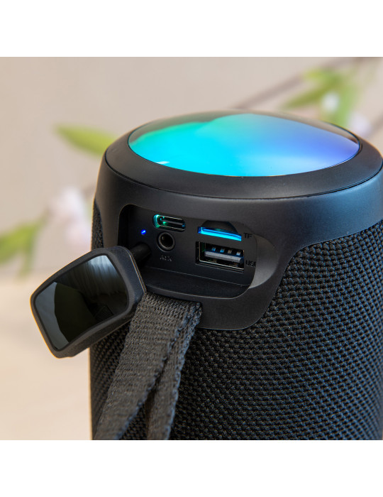 Enceinte Bluetooth Nishin 10 W personnalisable – noire