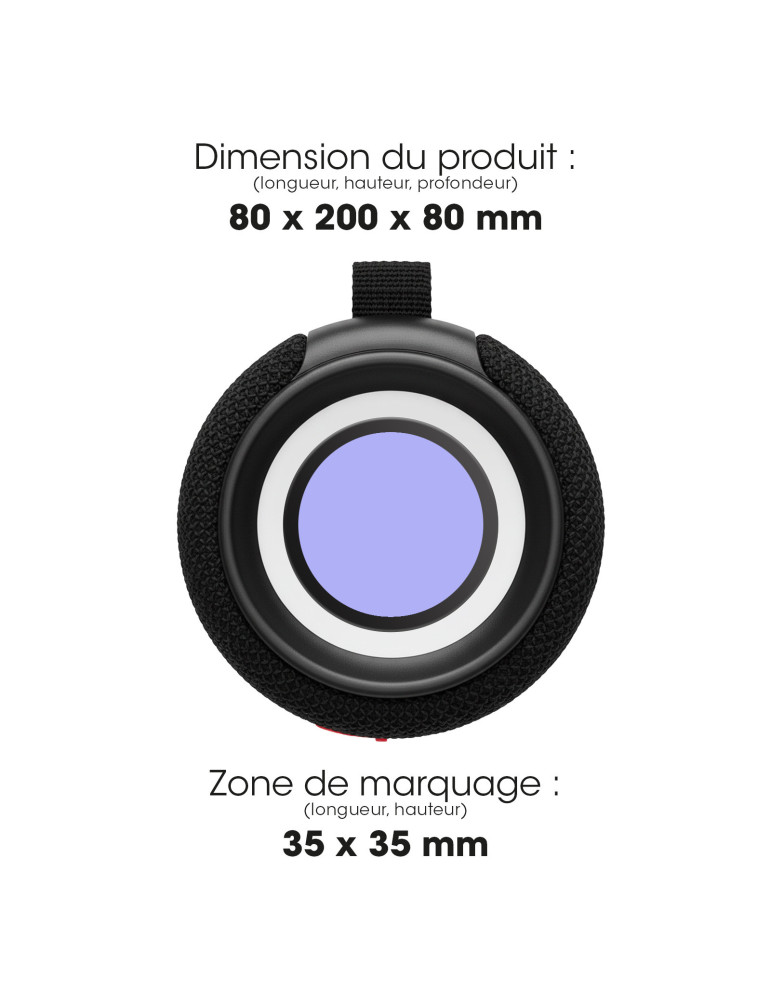 Enceinte magnétique Daiko Bluetooth stéréo 2 × 10 W