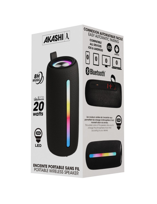 Enceinte Bluetooth Namane 20 W avec radio FM – noire