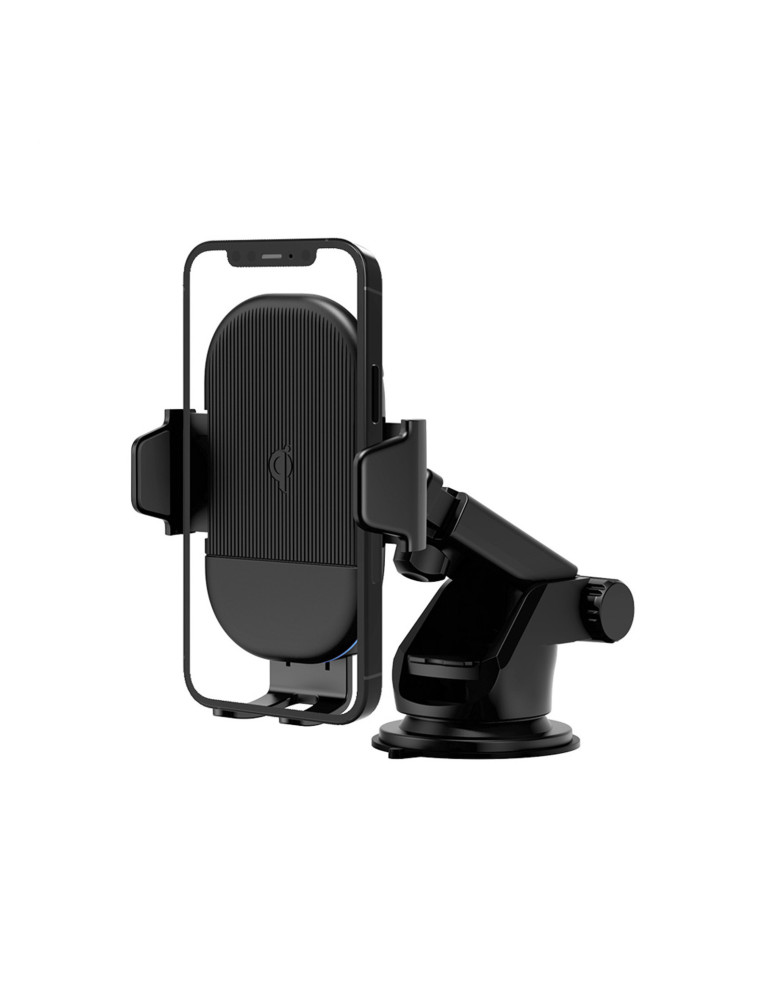 Support voiture Qi avec charge sans fil 15 W et ventouse