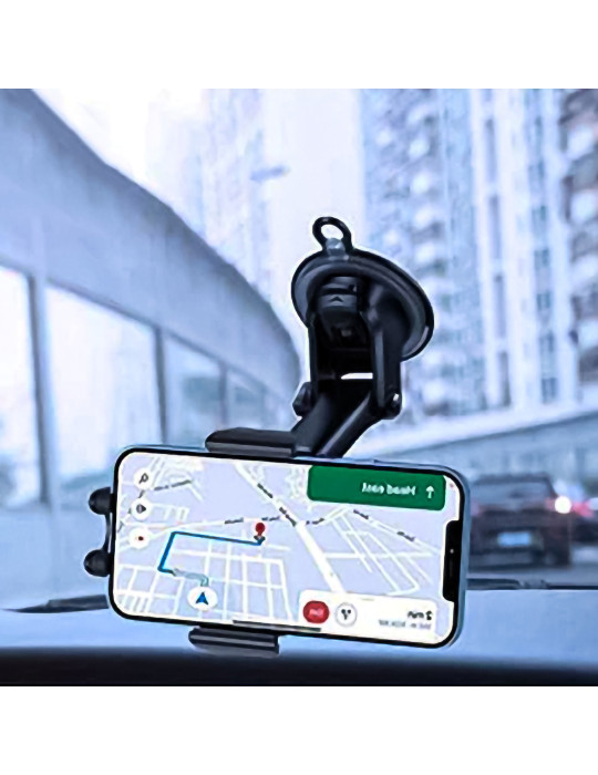 Support voiture Qi avec charge sans fil 15 W et ventouse