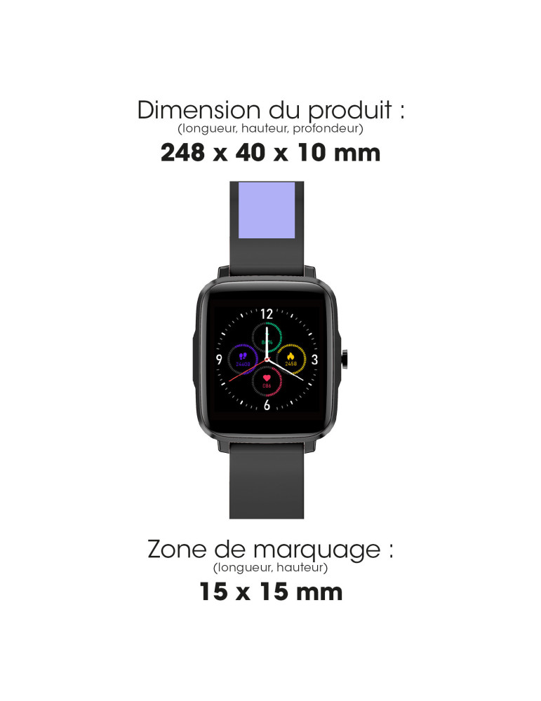 Montre connectée OTCHI, écran tactile 1,85 pouce