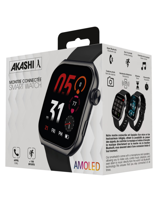 Montre connectée SHOKKA AMOLED avec deux bracelets