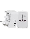 Adaptateur universel KOJIMA USB-C et USB-A pour voyager – blanc