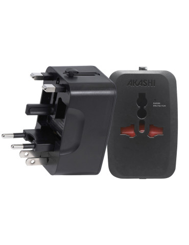 Adaptateur universel de voyage TOREBU noir personnalisable
