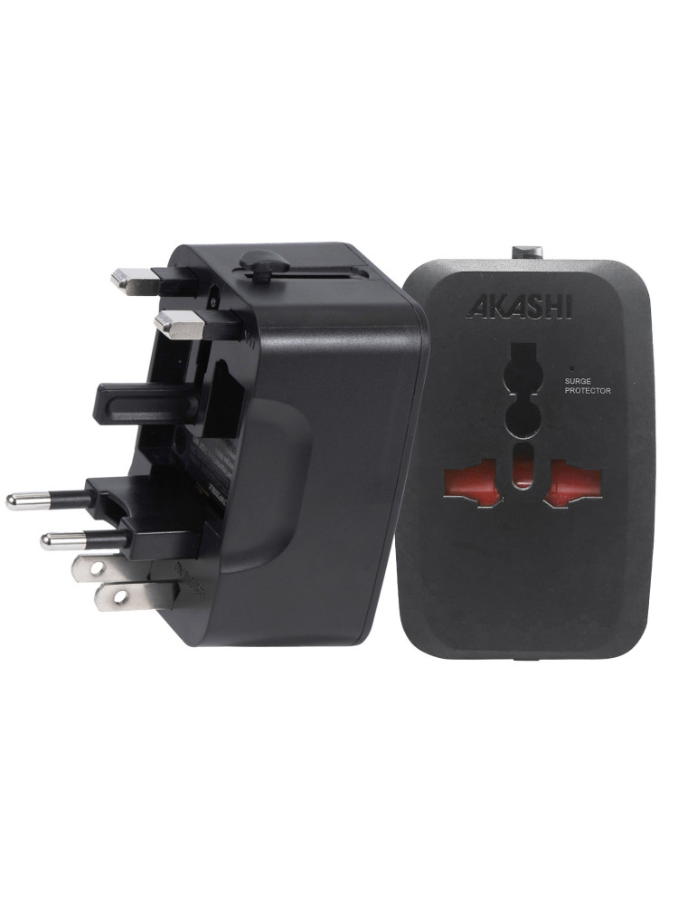 Adaptateur universel de voyage TOREBU noir personnalisable